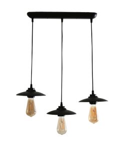 IM1 LAMPARA COLGANTE 26769A-3H LINEAL COPA NEGRA PLASTICA 3L E27