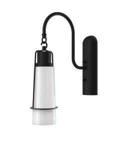 IM1 LAMPARA APLIQUE 26781A-BK VASO BLANCO C/REJILA NEGRA 1L E27