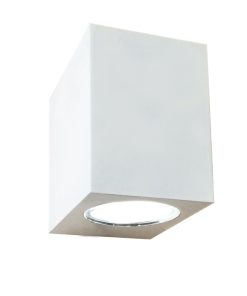 IM1 LAMPARA APLIQUE 56022A-WH CUADRADO BLANCO PEQUEÑO 1L GU10 H/ABAJO EXTERIOR