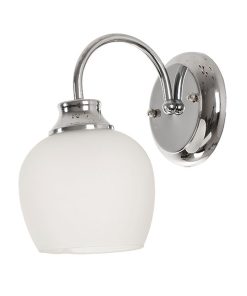 IM1 LAMPARA APLIQUE CROMADO COPA BLANCA 1L E27 26336A