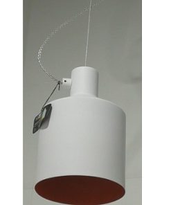 IM3 LAMPARA COLGANTE CILINDRO METAL BLANCO FONDO NARANJA 152045P-WHORG 1L E27