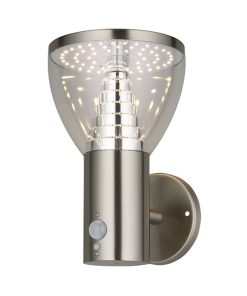 IM3 LAMPARA SOLAR LED DE PARED SATIN C/SENSOR DE MOVIMIENTO 189008WSSL-LEDWW-SC 4.4W LUZ CALIDA