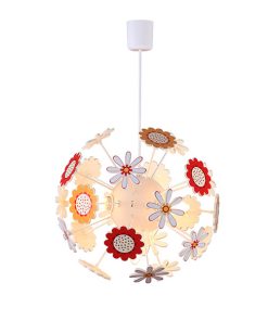 IM1 LAMPARA COLGANTE INFANTIL T/GLOBO FLORES IL-K092G 4L E14  (CH)