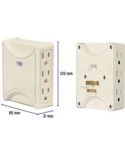 TRUPER MULTICONTACTO 6 ENTRADAS ATERRIZADO LATERAL MUL-630 (46807)