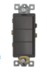 EAGLE DECOR APAGADOR TRIPLE NEGRO 3283-BK