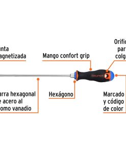 TRUPER DESATORNILLADOR PHILLIPS DP-3/16*8B (14070)