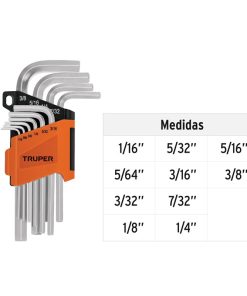 TRUPER JUEGO LLAVES ALLEN 10PZS ALL-10P (15539)