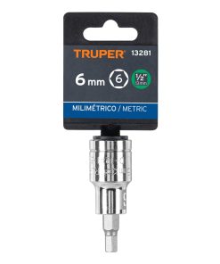 TRUPER CUBO PUNTA HEXAGONAL 1/2  6MM D-5441-6M(D-1241-6M) (13281)