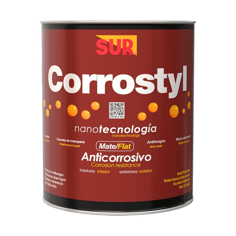 SUR CORROSTYL ANTI-CORRO MATE ROJO OXIDO (1/4) 9345-307