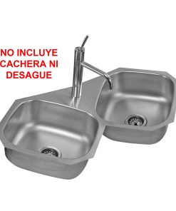 EB FREGADERO SUBMONTAR 2 TANQUES 100*52  CSE-110 S/DESAGUE(CALIBRE 22)