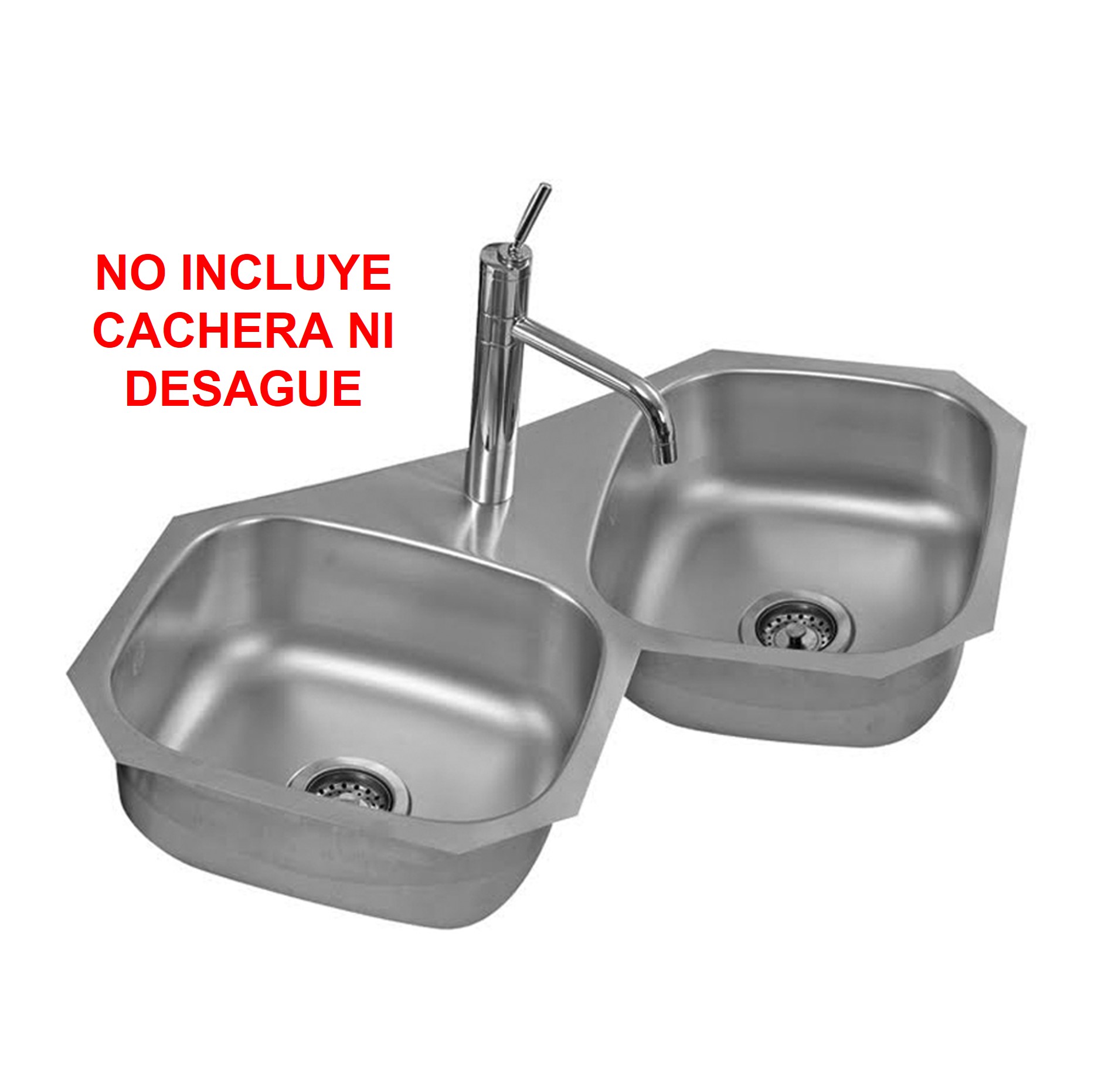 EB FREGADERO SUBMONTAR 2 TANQUES 100*52 CSE-110 S/DESAGUE(CALIBRE 22)