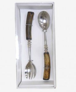 Cubiertos Ensalada Cuerno Rústico