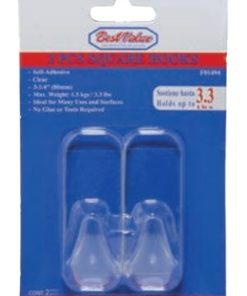 BEST VALUE GANCHO CUADRADO TRASP F01494 2PC 80MM ADHESIVO