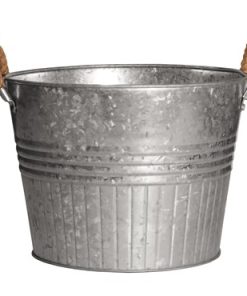 ROBERT ALLEN MACETA METAL C/ASAS DE CUERO 8 MPT01652