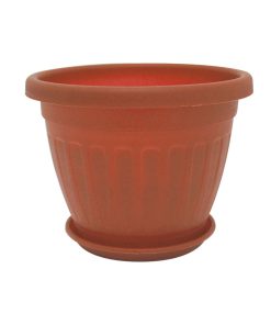 HOGGAN MACETA KIT BOMBAY 20*16 TERRACOTA C/PLATO MD-KITCLA-005T