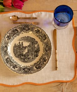 Individual Lino Curvy Naranja