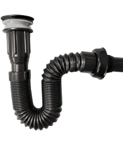 SIFON FLEXIBLE NEGRO ELIMINACION DE BASURA