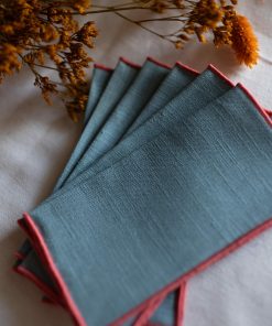 Servilletas Aperitivo Festón Azul Rosa