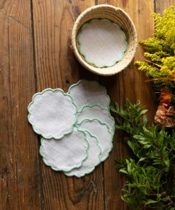 Pañitos de platito de pan festón verde