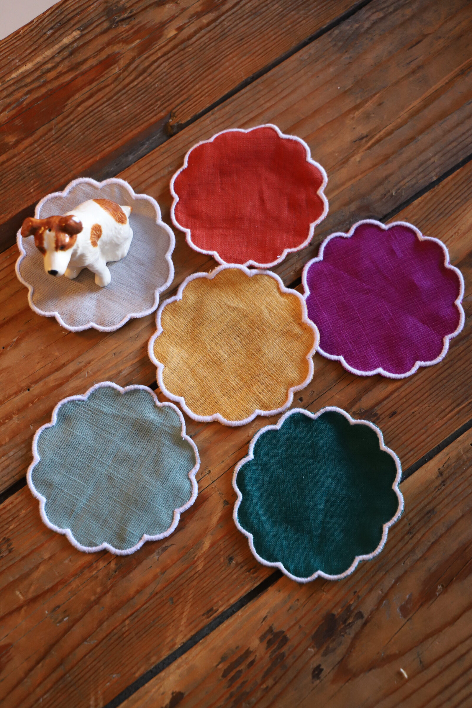 6 Pañitos de platito de pan colores