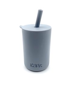 VASO CON PAJITA Y TAPADERA REUTILIZABLE AZUL – KI&VI