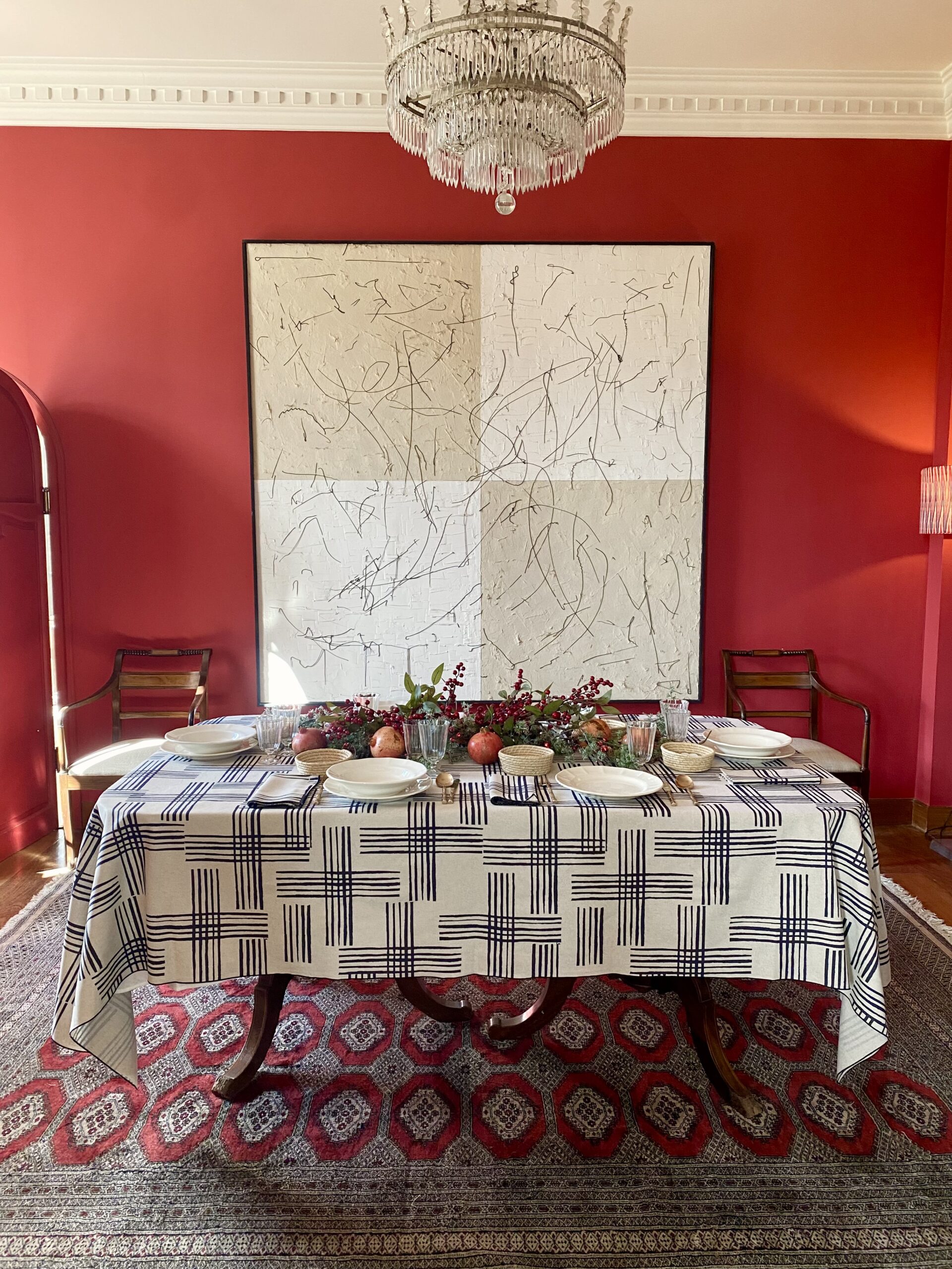 Mantel de cuadros Birmania