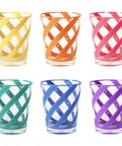 Pack de 6 vasos de metacrilato colores