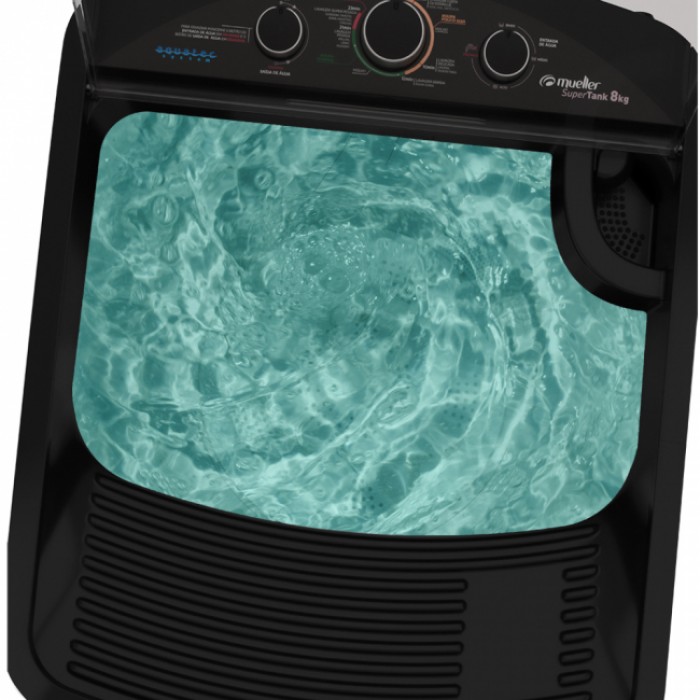 LAVARROPAS SEMIAUTOMÁTICA MUELLER SUPERTANK 8KGS NEGRA - Imagen 2