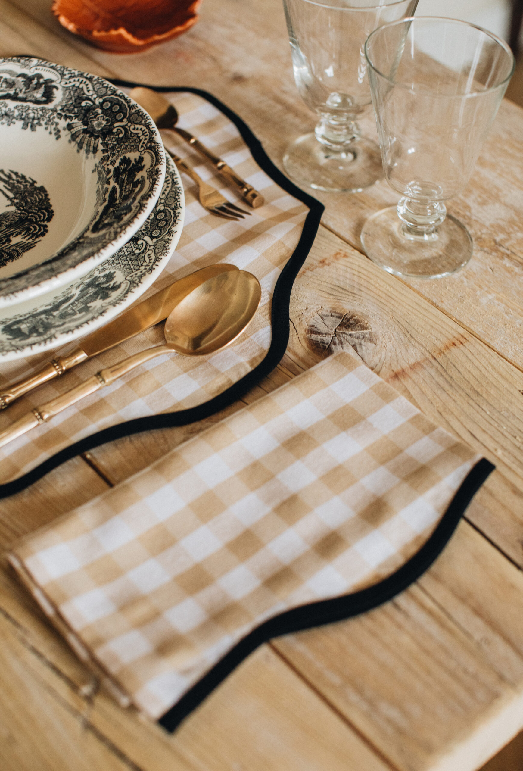 SERVILLETA VICHY BEIGE