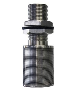 Tobera tipo Johnson de acero inoxidable AI-316L, rosca 1″ Recta. (1 pza.)